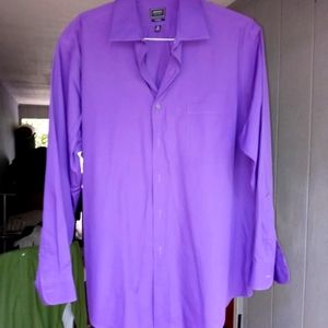 Fitted Purple Arrow Dress Shirt